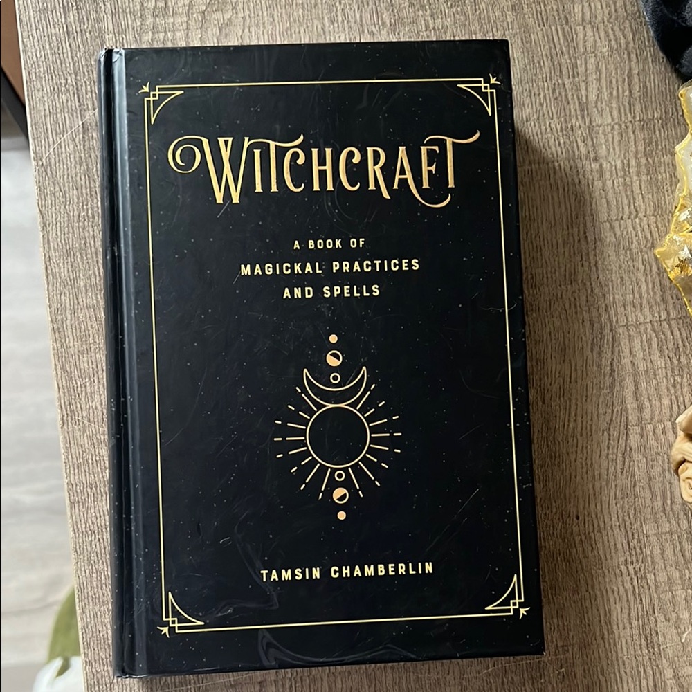 Witchcraft Book with Gold Accents
